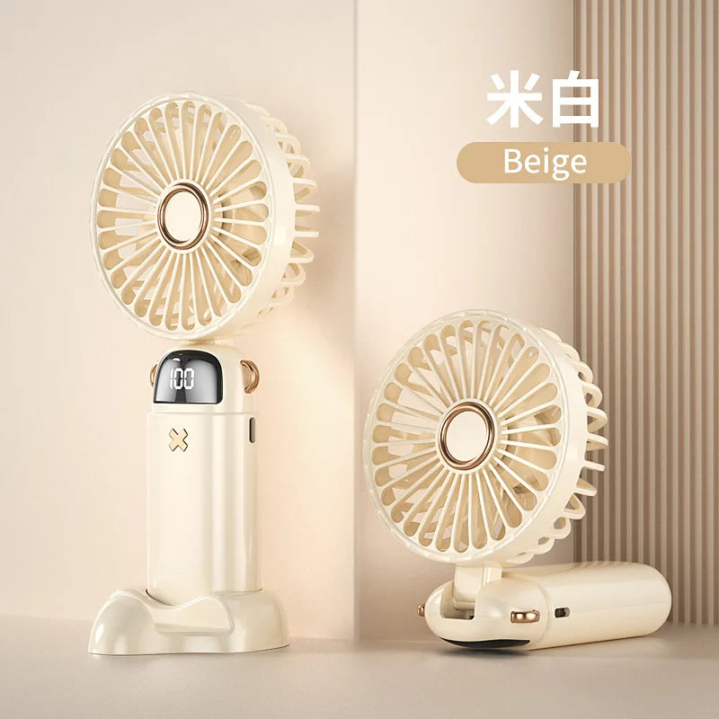 Teza's Tech - Cool Breeze On-the-Go: USB Portable Handheld Fan with Digital Display