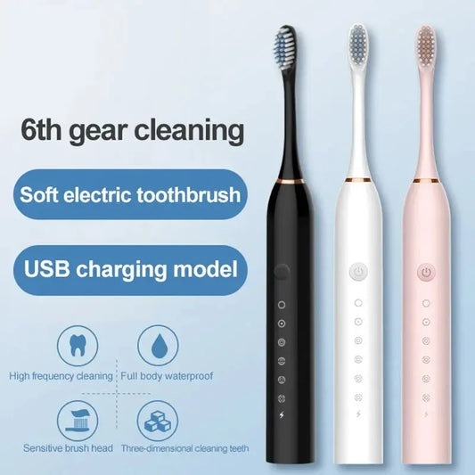 Teza's Tech - Premium Electric Ultrasonic Toothbrush – 6 Speed Modes