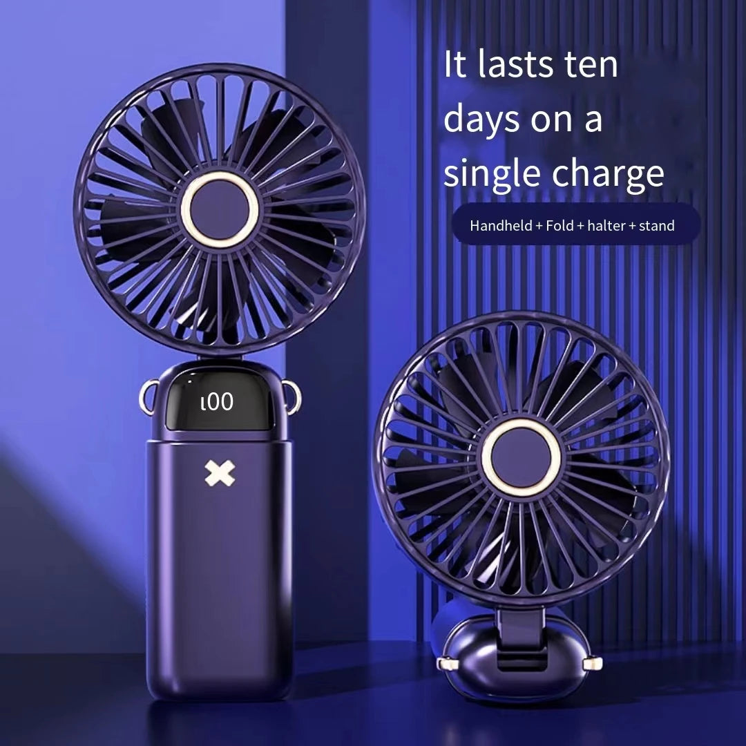 Teza's Tech - Cool Breeze On-the-Go: USB Portable Handheld Fan with Digital Display